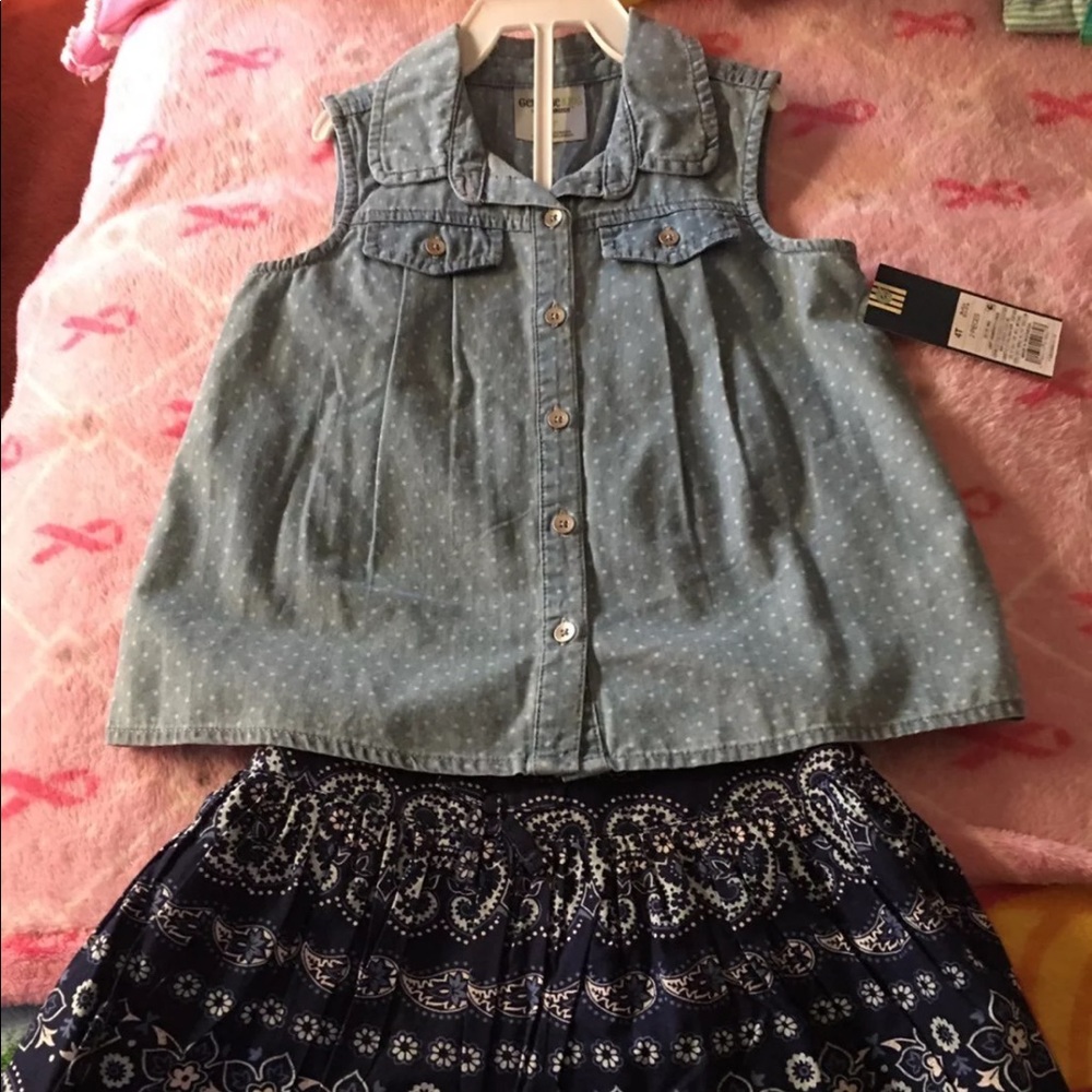 NWT genuine kids skirt set